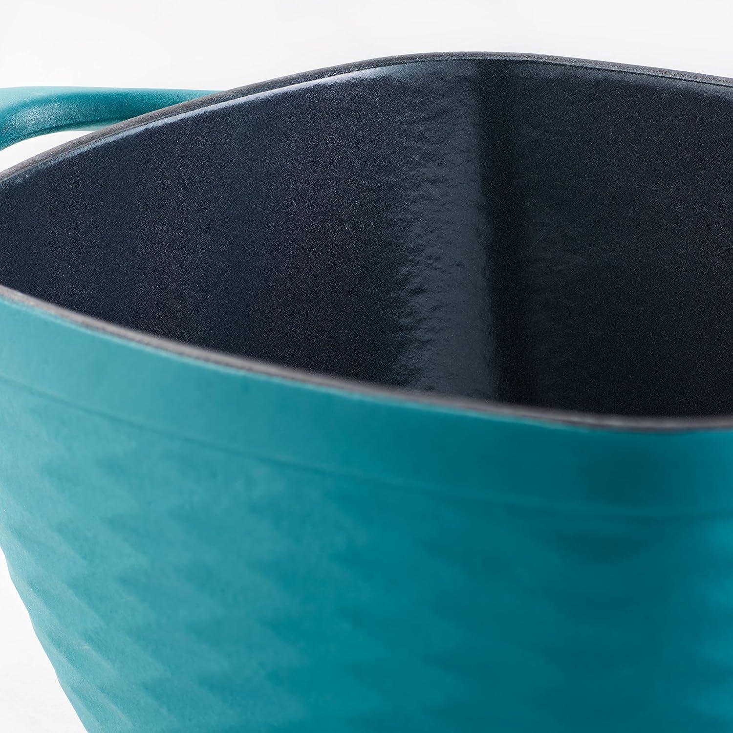 image:imagePrisma 7 Qt Enameled Cast Iron Covered Square Dutch Oven TealTeal