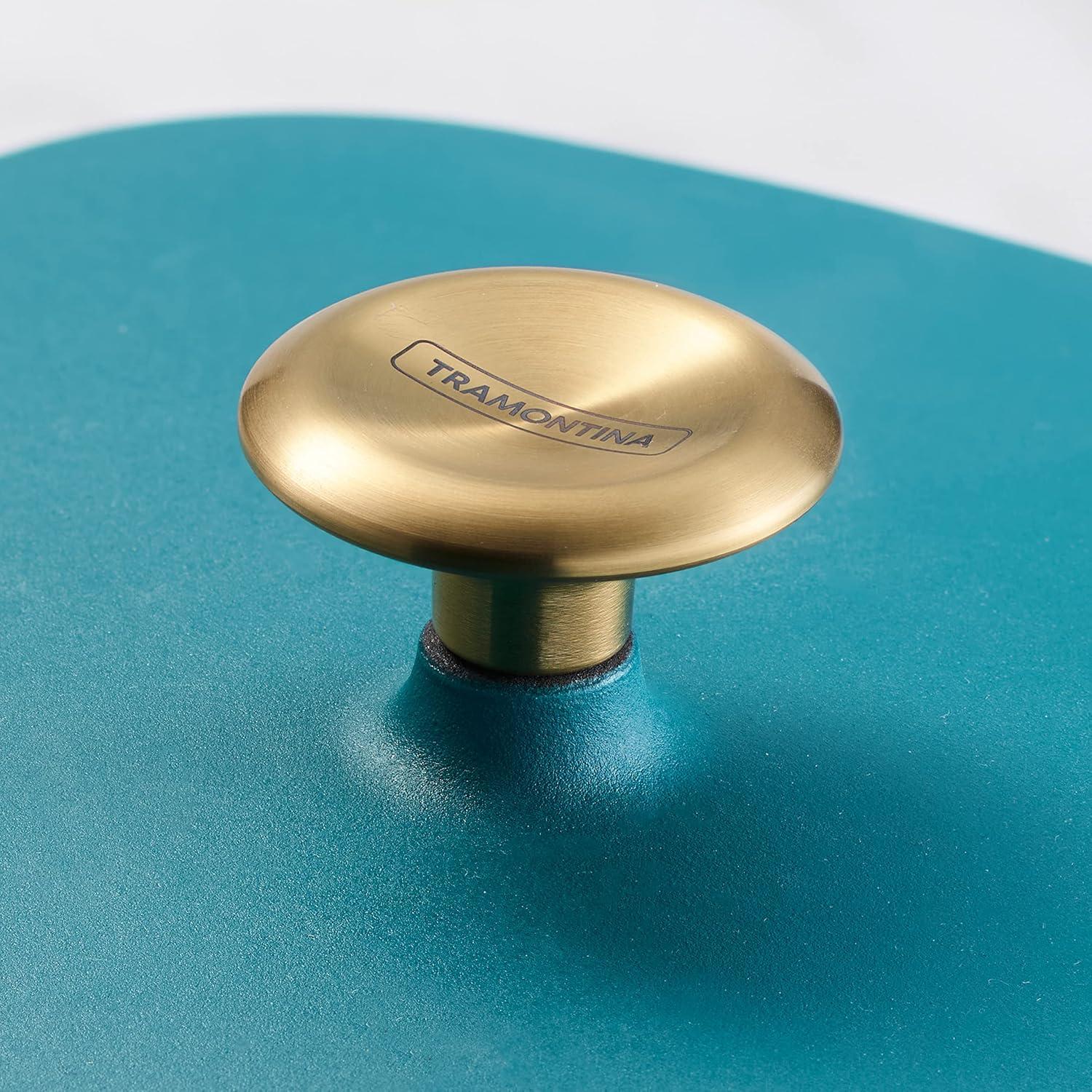 image:imagePrisma 7 Qt Enameled Cast Iron Covered Square Dutch Oven TealTeal