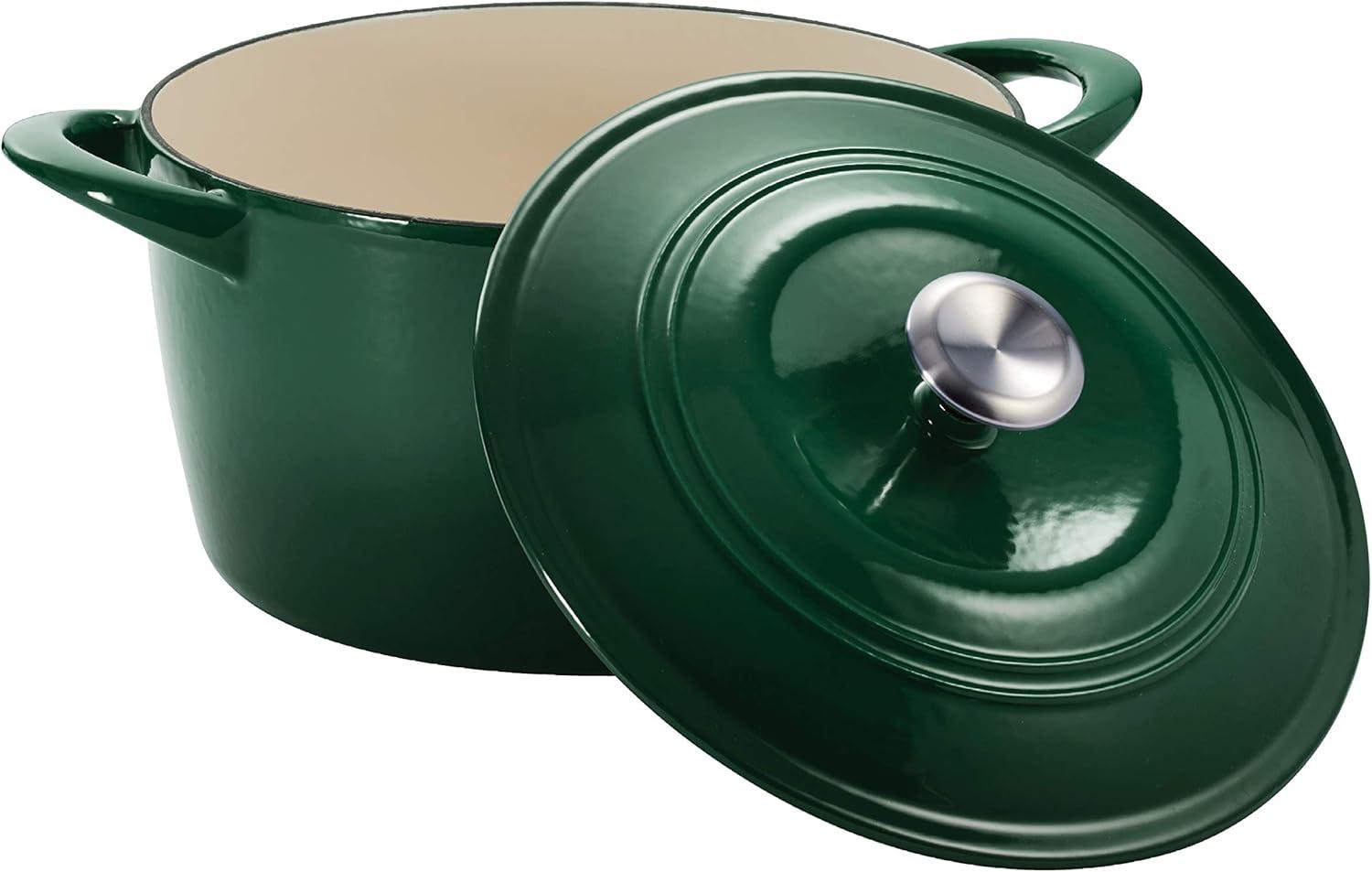 image:imageTramontina 7 Qt Enameled Cast Iron Covered Tall Round Dutch Oven Latte 80131353DSBasil