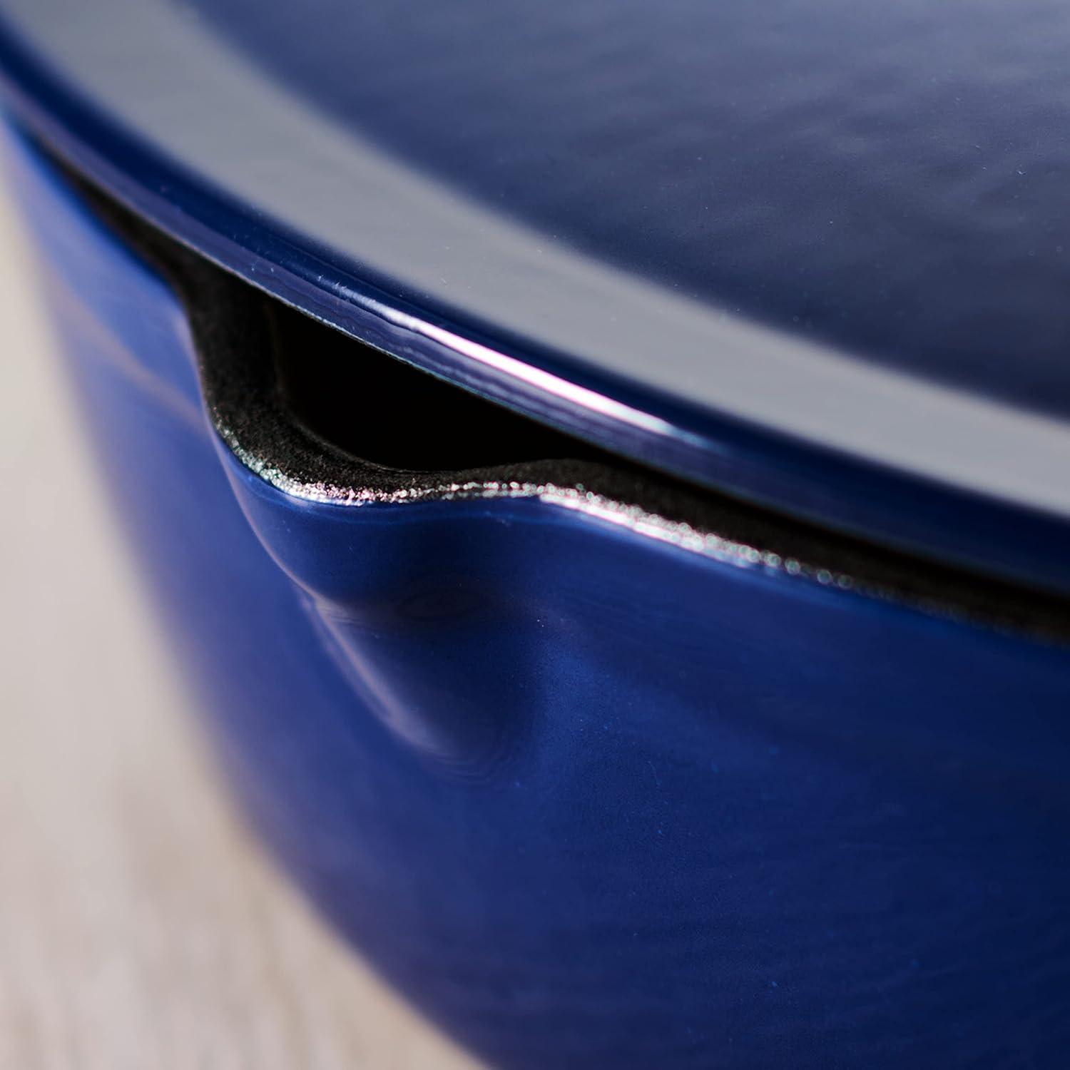 image:imageTramontina 7 Qt Enameled Cast Iron Covered Tall Round Dutch Oven Latte 80131353DSBlue