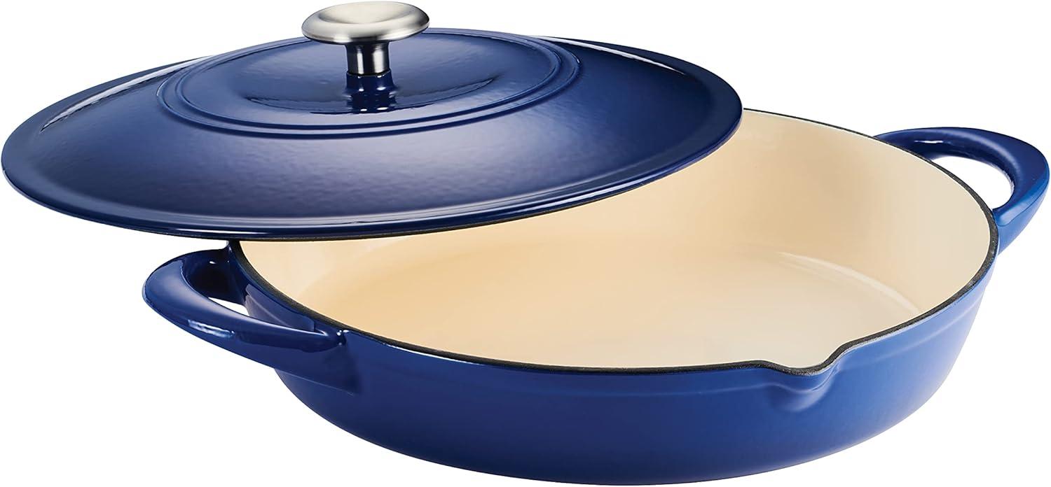 image:imageTramontina 7 Qt Enameled Cast Iron Covered Tall Round Dutch Oven Latte 80131353DSBlue