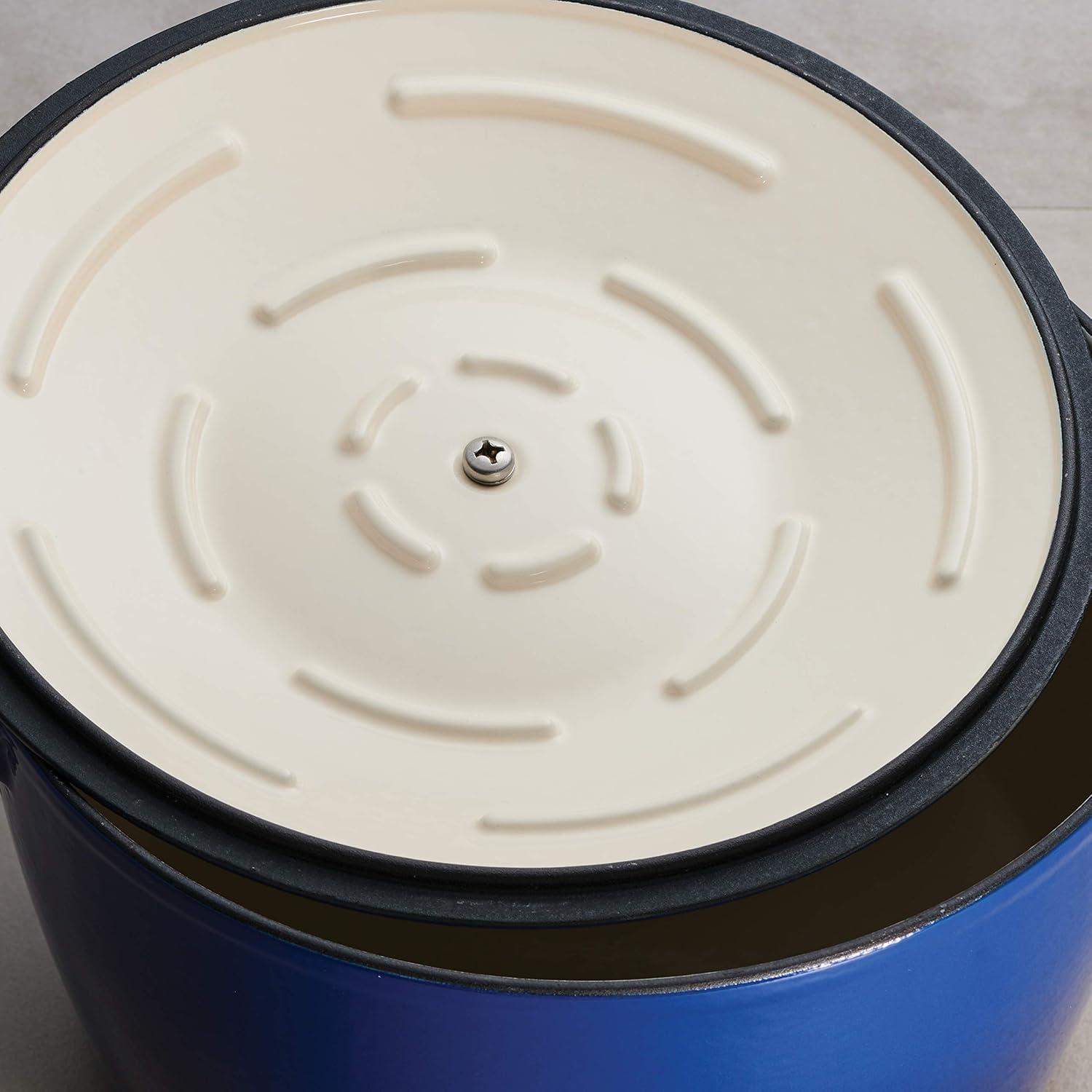 image:imageTramontina 7 Qt Enameled Cast Iron Covered Tall Round Dutch Oven Latte 80131353DSClassic Blue