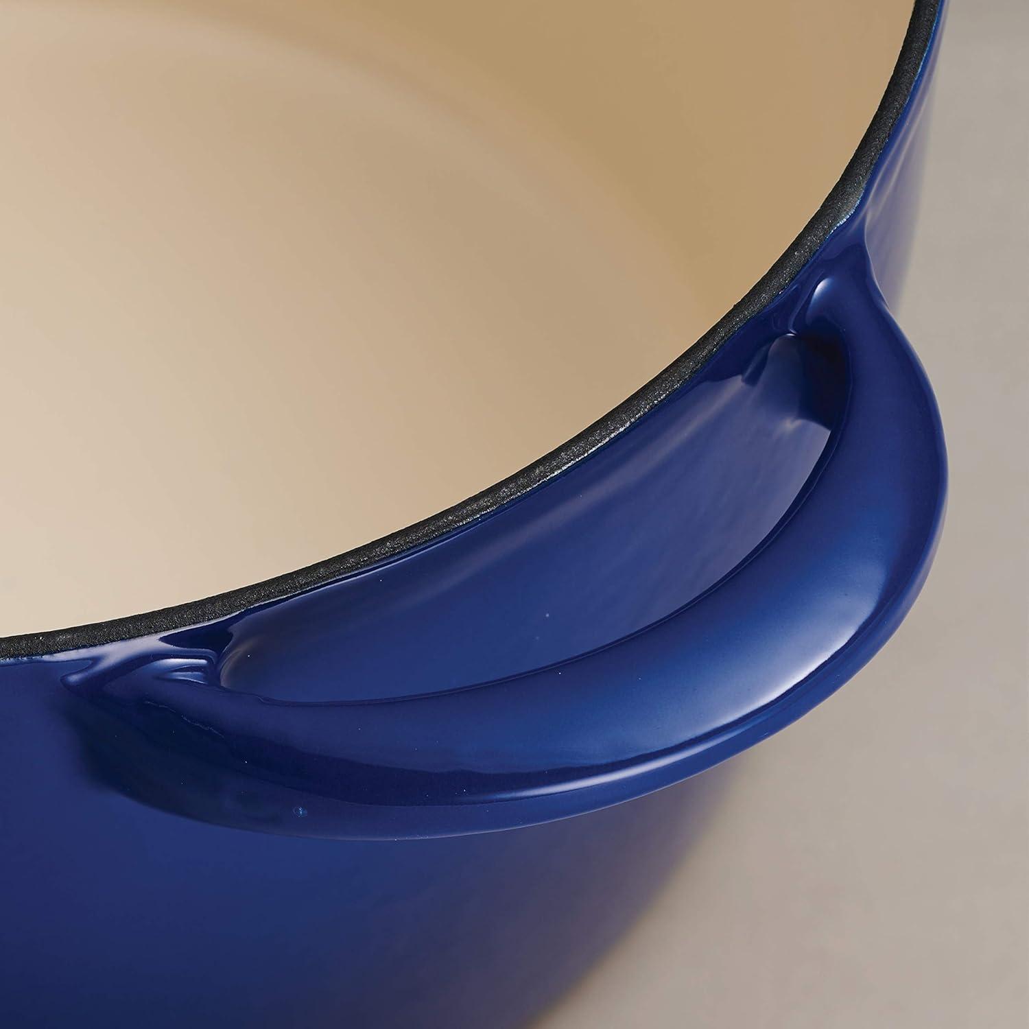 image:imageTramontina 7 Qt Enameled Cast Iron Covered Tall Round Dutch Oven Latte 80131353DSClassic Blue
