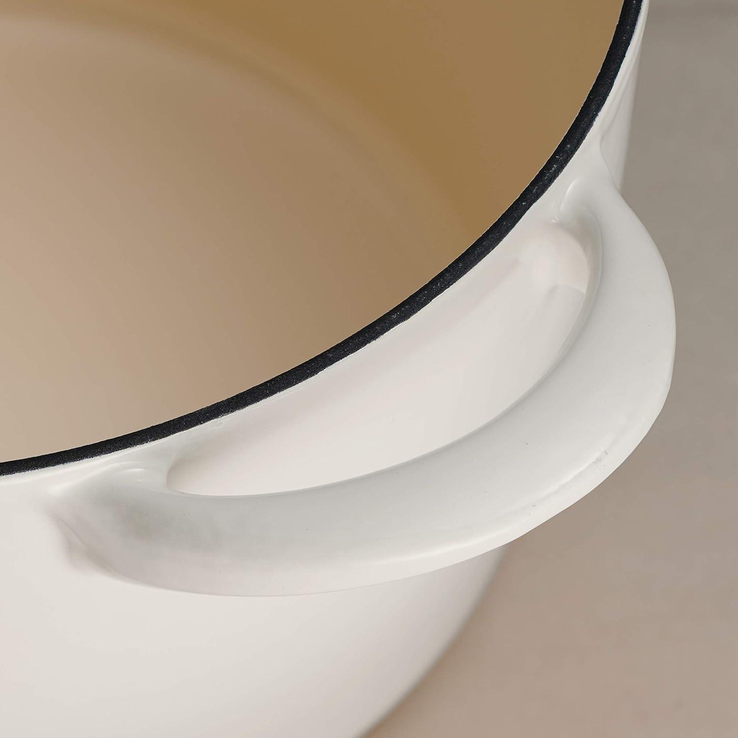image:imageTramontina 7 Qt Enameled Cast Iron Covered Tall Round Dutch Oven Latte 80131353DSLatte