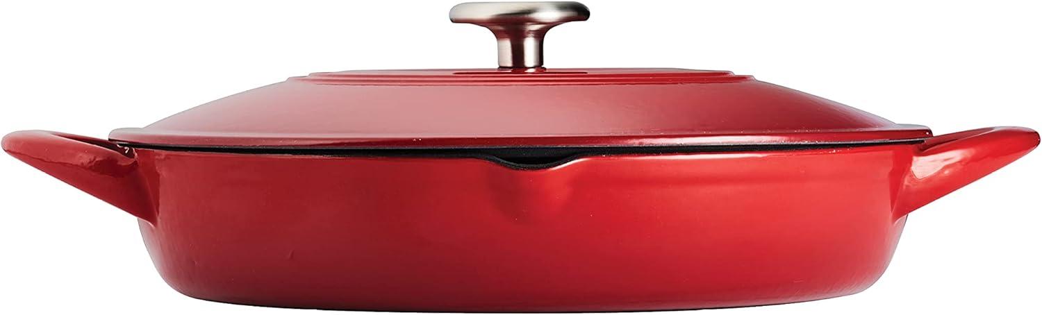 image:imageTramontina 7 Qt Enameled Cast Iron Covered Tall Round Dutch Oven Latte 80131353DSRed