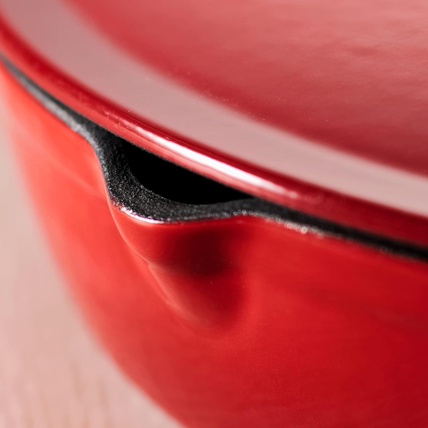 image:imageTramontina 7 Qt Enameled Cast Iron Covered Tall Round Dutch Oven Latte 80131353DSRed