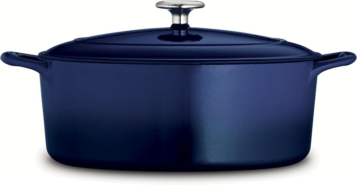 image:imageTramontina Bestow Enameled Cast Iron Dutch Oven Pot with Lid Round 55quart Medium BlueBlue