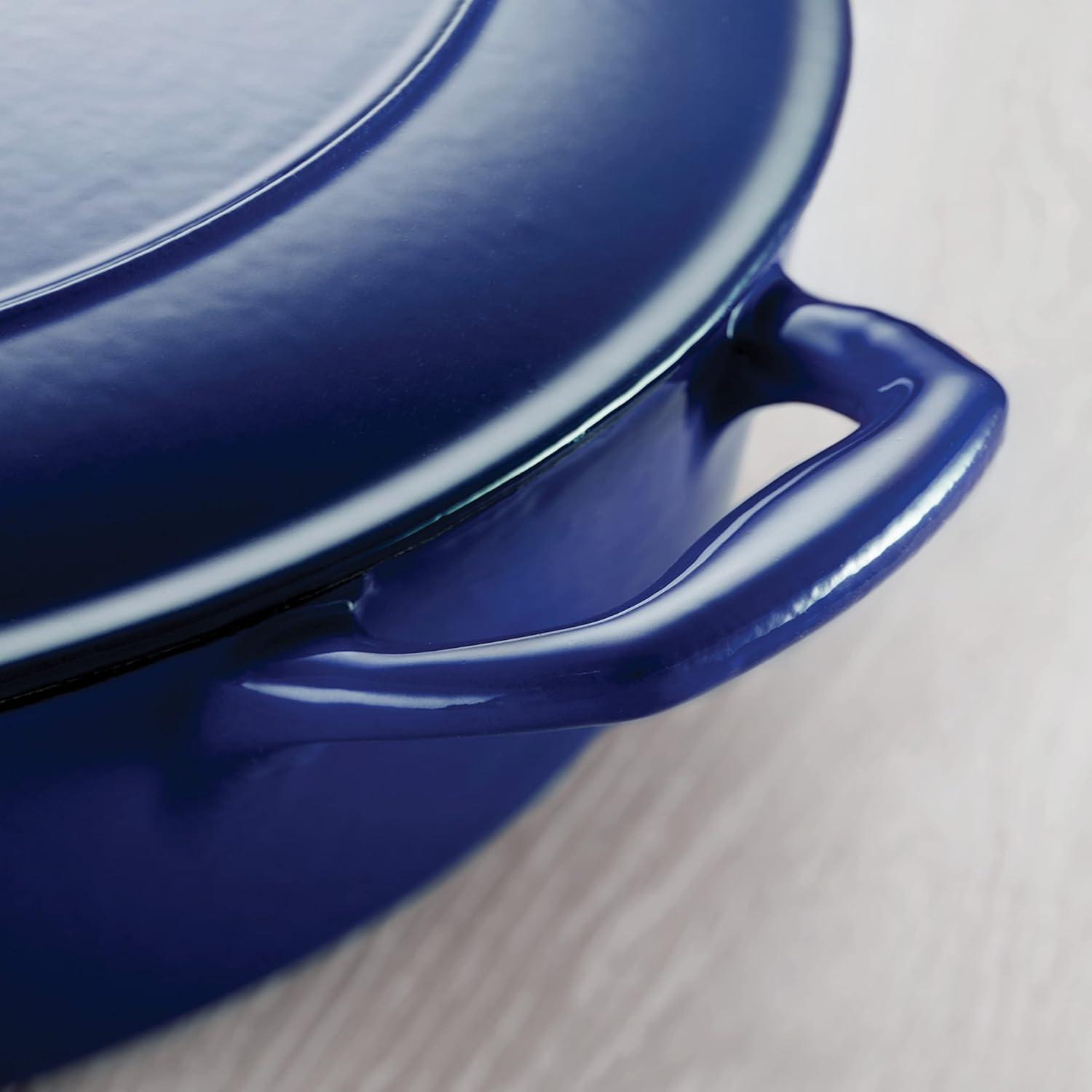 image:imageTramontina Bestow Enameled Cast Iron Dutch Oven Pot with Lid Round 55quart Medium BlueBlue