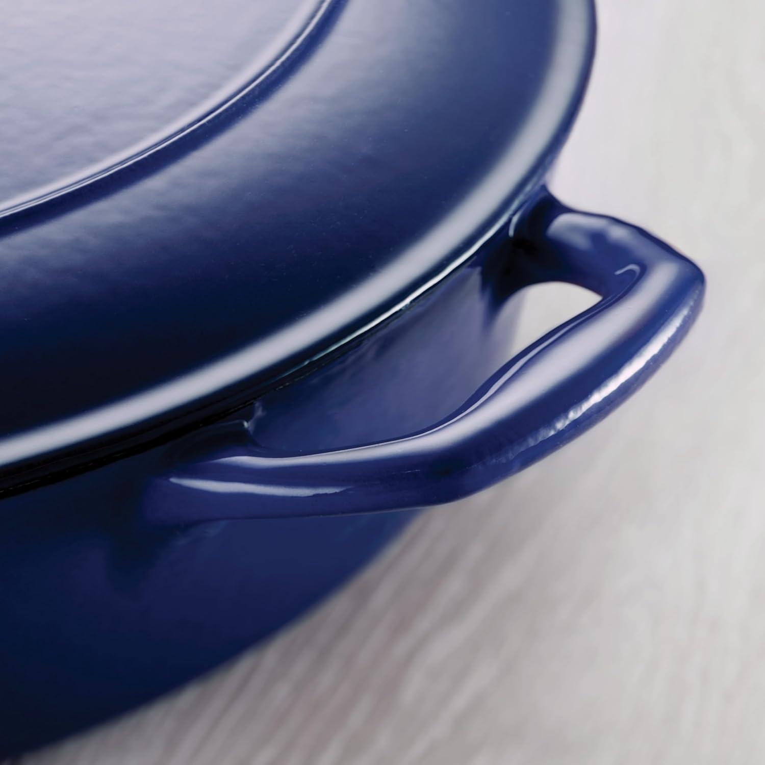 image:imageTramontina Bestow Enameled Cast Iron Dutch Oven Pot with Lid Round 55quart Medium BlueBlue