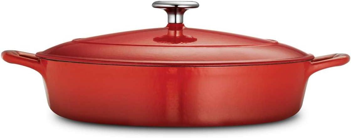 image:imageTramontina Bestow Enameled Cast Iron Dutch Oven Pot with Lid Round 55quart Medium BlueRed