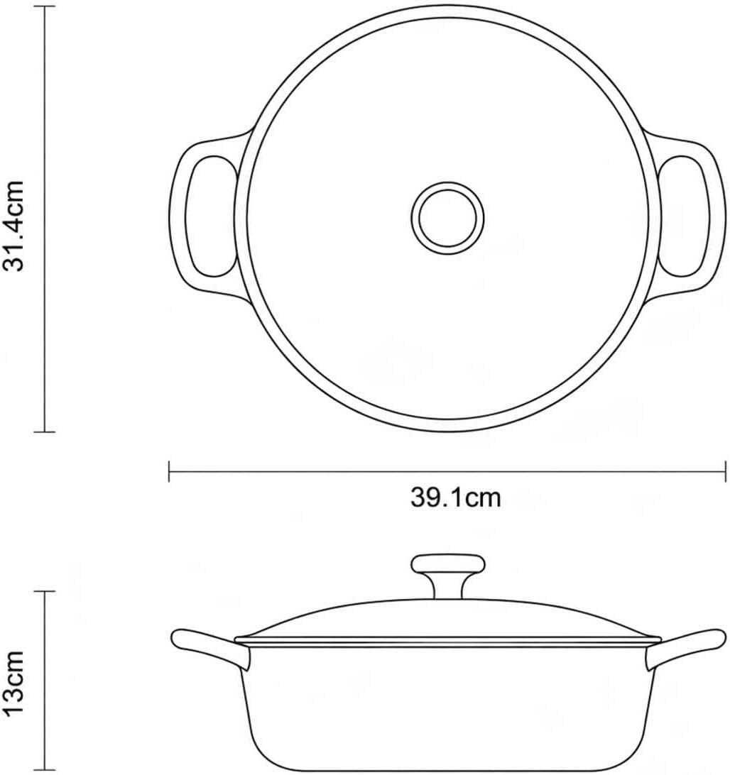 image:imageTramontina Bestow Enameled Cast Iron Dutch Oven Pot with Lid Round 55quart Medium BlueRed