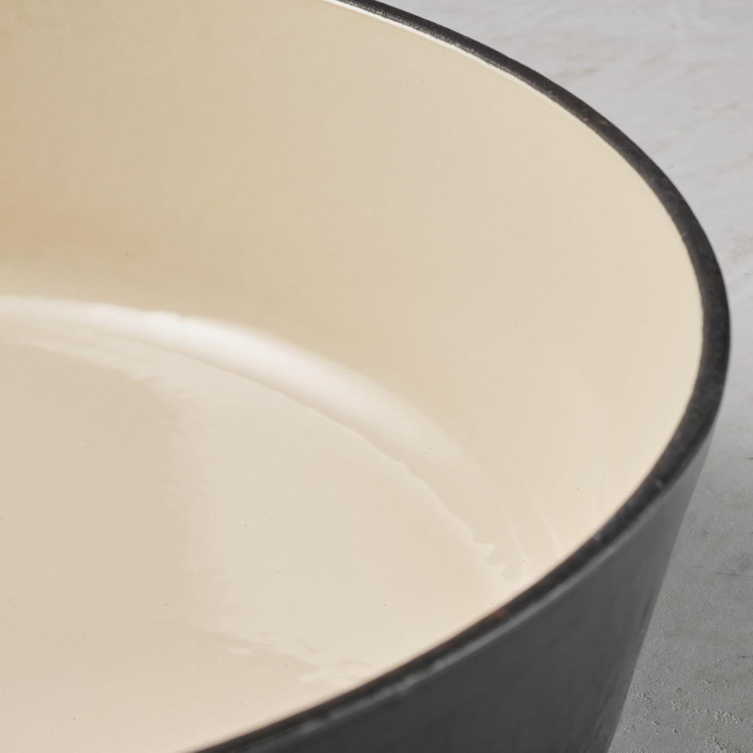 image:imageTramontina Bestow Enameled Cast Iron Dutch Oven Pot with Lid Round 55quart Medium BlueSmoke