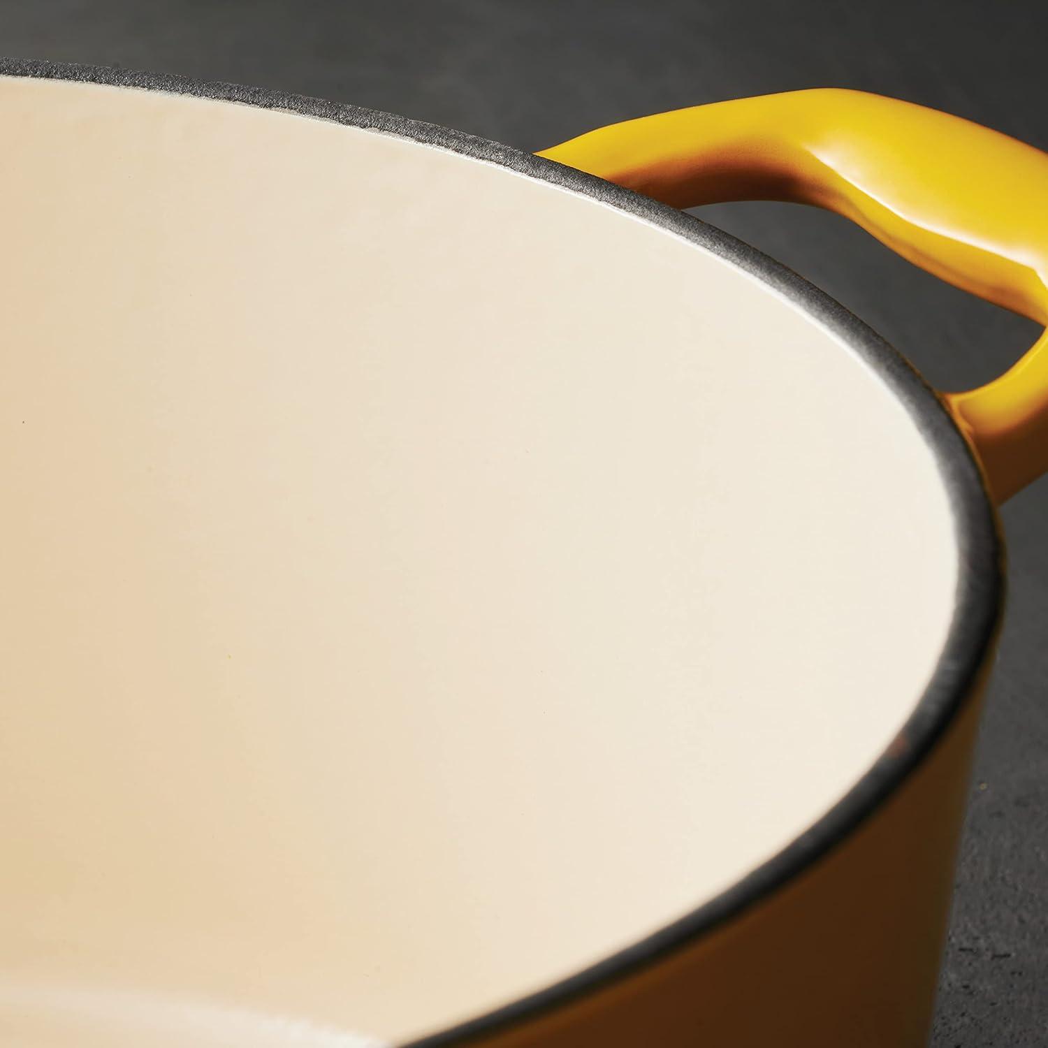 image:imageTramontina Bestow Enameled Cast Iron Dutch Oven Pot with Lid Round 55quart Medium BlueSunrise