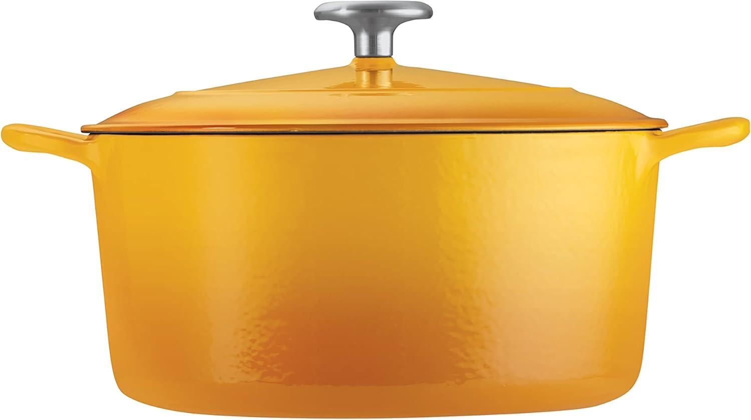image:imageTramontina Bestow Enameled Cast Iron Dutch Oven Pot with Lid Round 55quart Medium BlueSunrise
