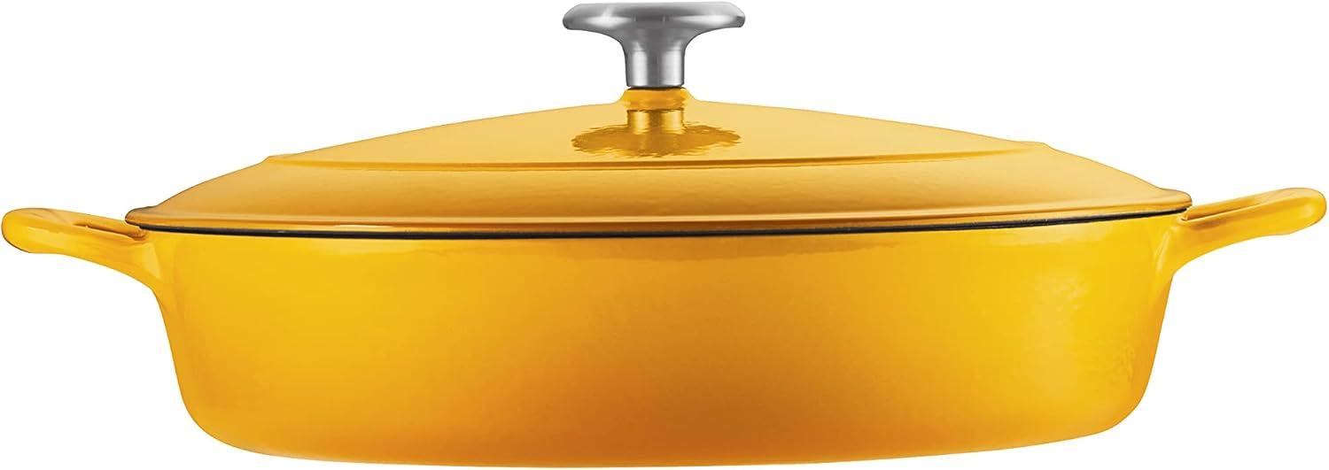 image:imageTramontina Bestow Enameled Cast Iron Dutch Oven Pot with Lid Round 55quart Medium BlueSunrise