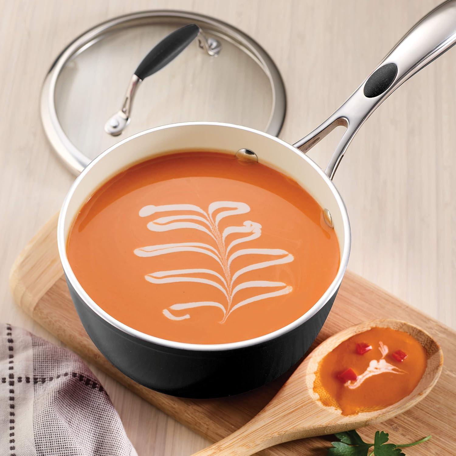 image:imageTramontina Ceramica Deluxe 10Inch Frying Pan Ceramic Non Stick Skillet OvenSafe Metallic BlackSauce Pan