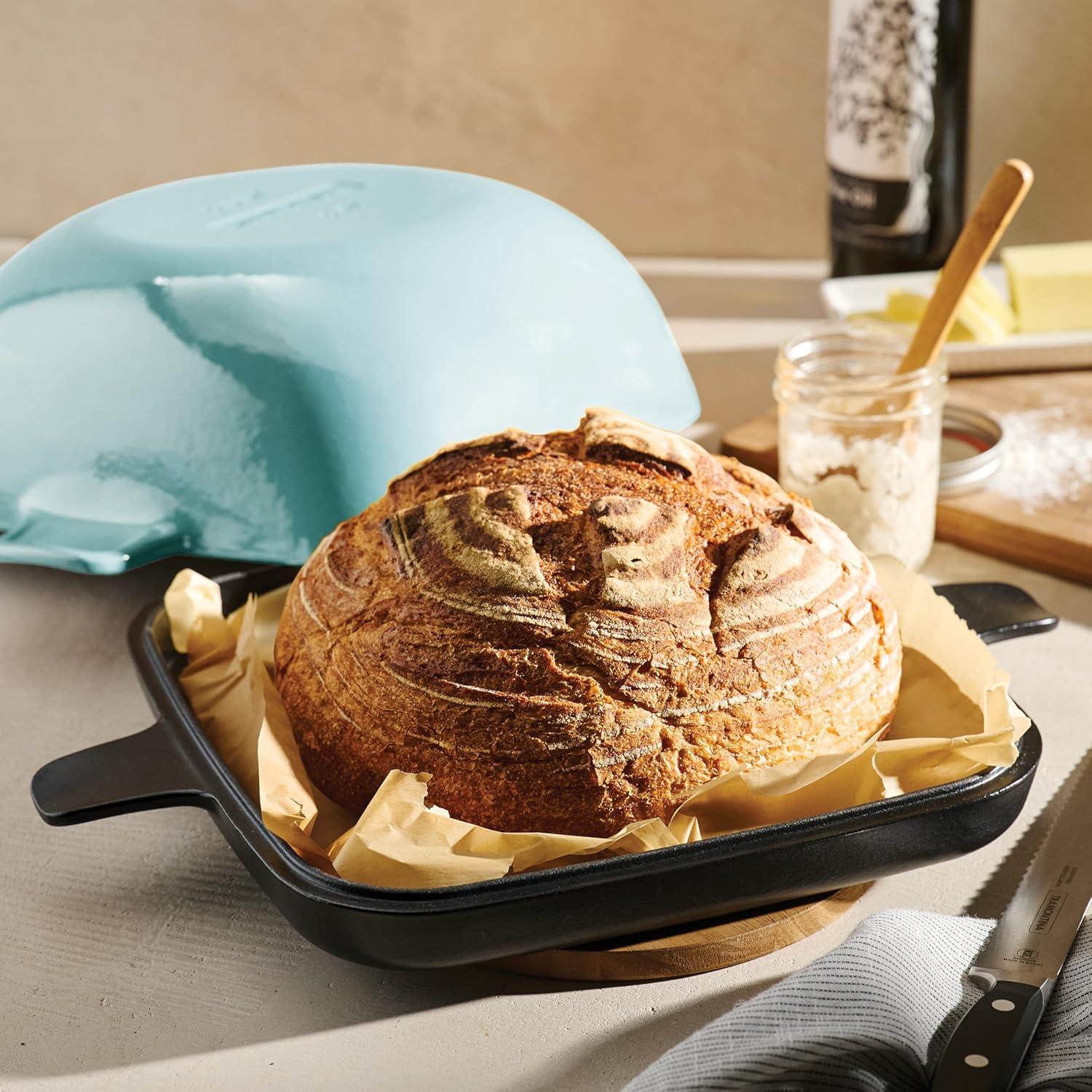 image:imageTramontina Cultura 2in1 Enameled Cast Iron Dutch Oven Pot with Reversible Lid Griddle and Trivet Oven Safe 65Quart MultiCooker Teal GreenStarlight Blue