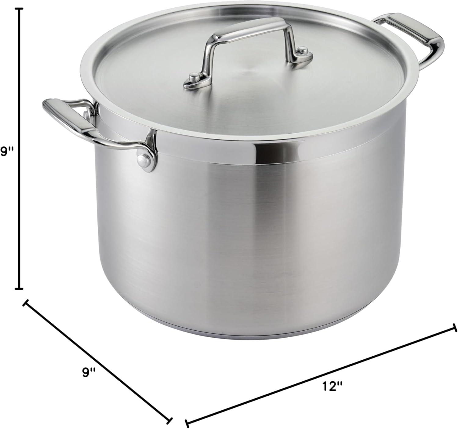 image:imageTramontina Gourmet Stainless Steel 8Quart Stock Pot with Lid8 Quarts