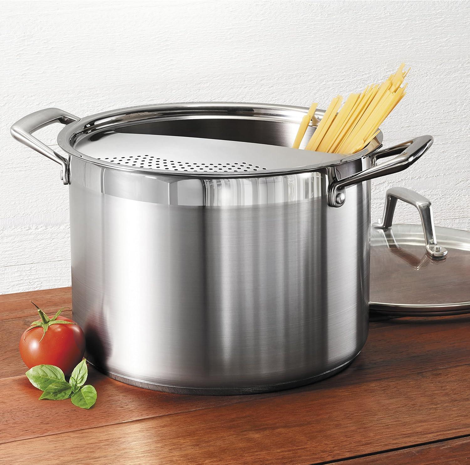 image:imageTramontina Lock amp Drain Stainless Steel 8Quart Pasta Pot with Lid and Strainer