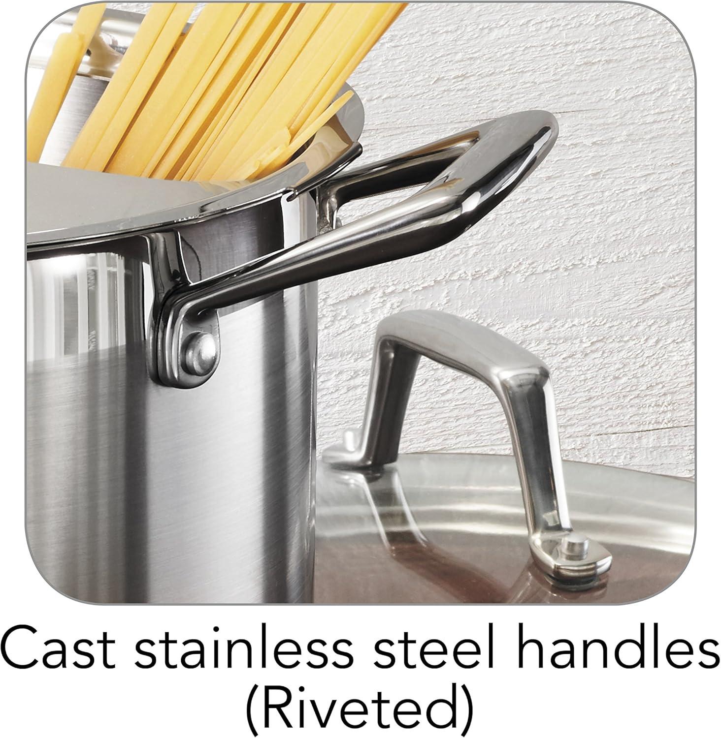 image:imageTramontina Lock amp Drain Stainless Steel 8Quart Pasta Pot with Lid and Strainer