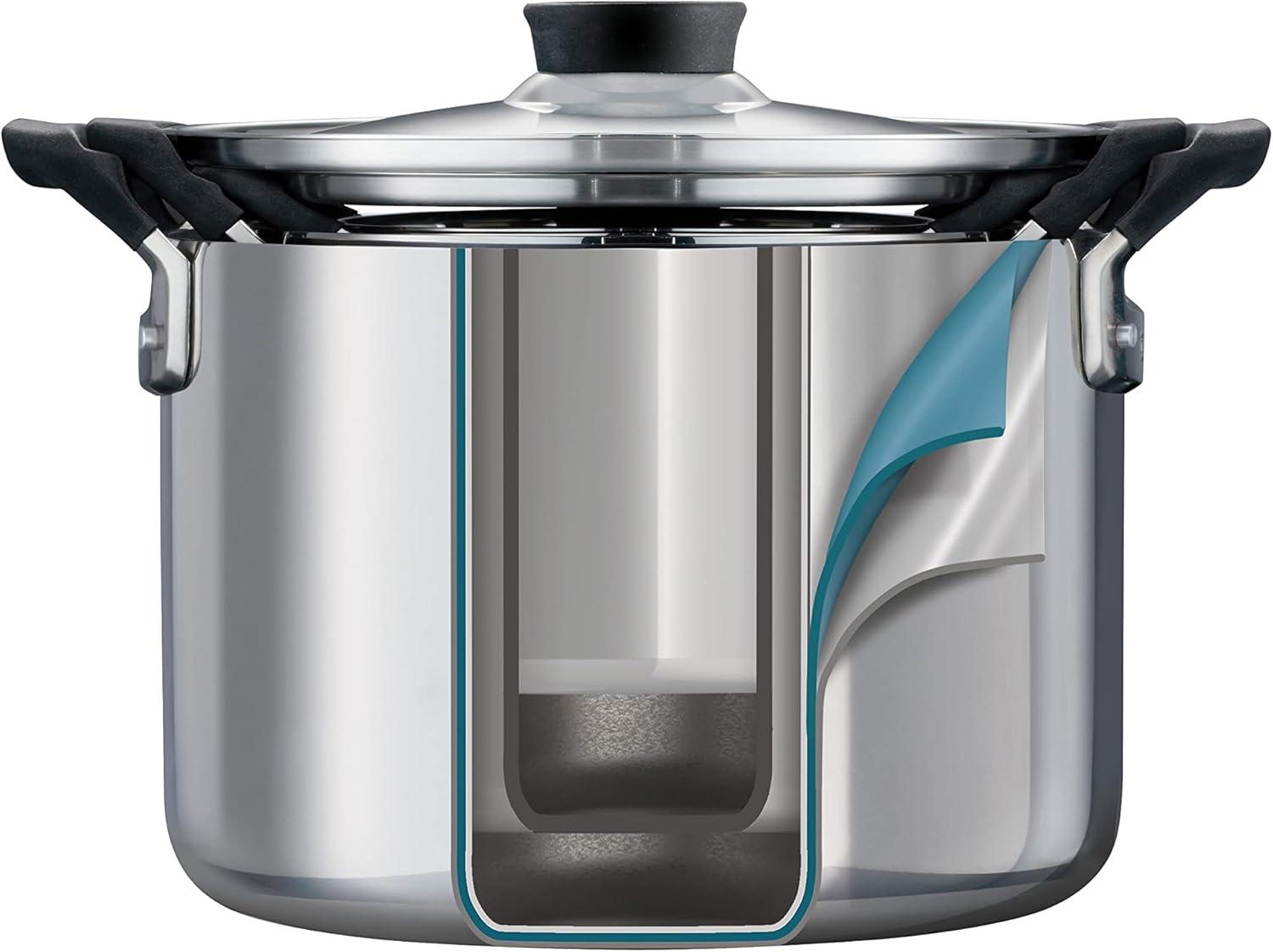 image:imageTramontina Nesting 6 Pc Stainless Steel TriPly Clad Sauce Pan and Stock Pot Set 80116048DS