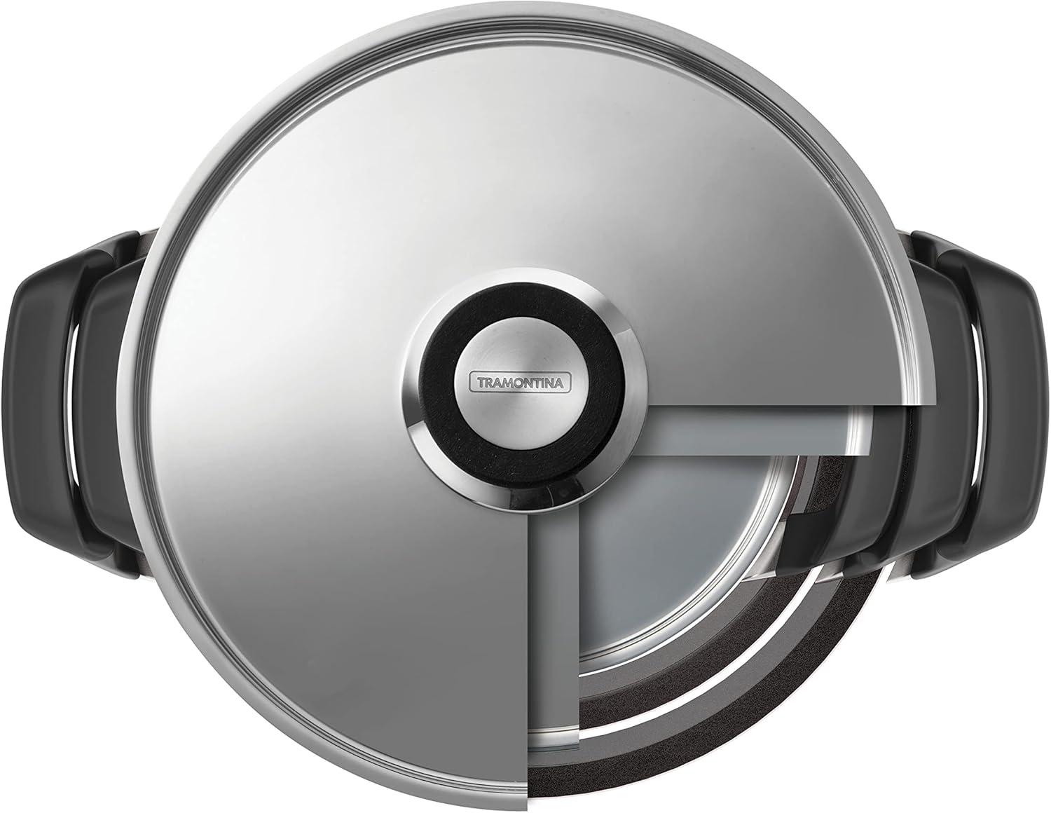 image:imageTramontina Nesting 6 Pc Stainless Steel TriPly Clad Sauce Pan and Stock Pot Set 80116048DS