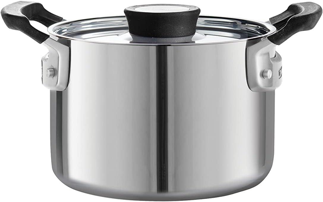 image:imageTramontina Nesting 6 Pc Stainless Steel TriPly Clad Sauce Pan and Stock Pot Set 80116048DS