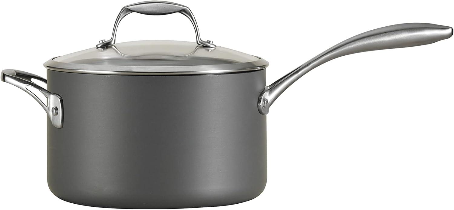 image:imageTramontina OnyxPro Hard Anodized Non Stick 8Piece Cookware Set with Glass Lids Pots and Pans Kitchen Set Oven SafeSauce Pan