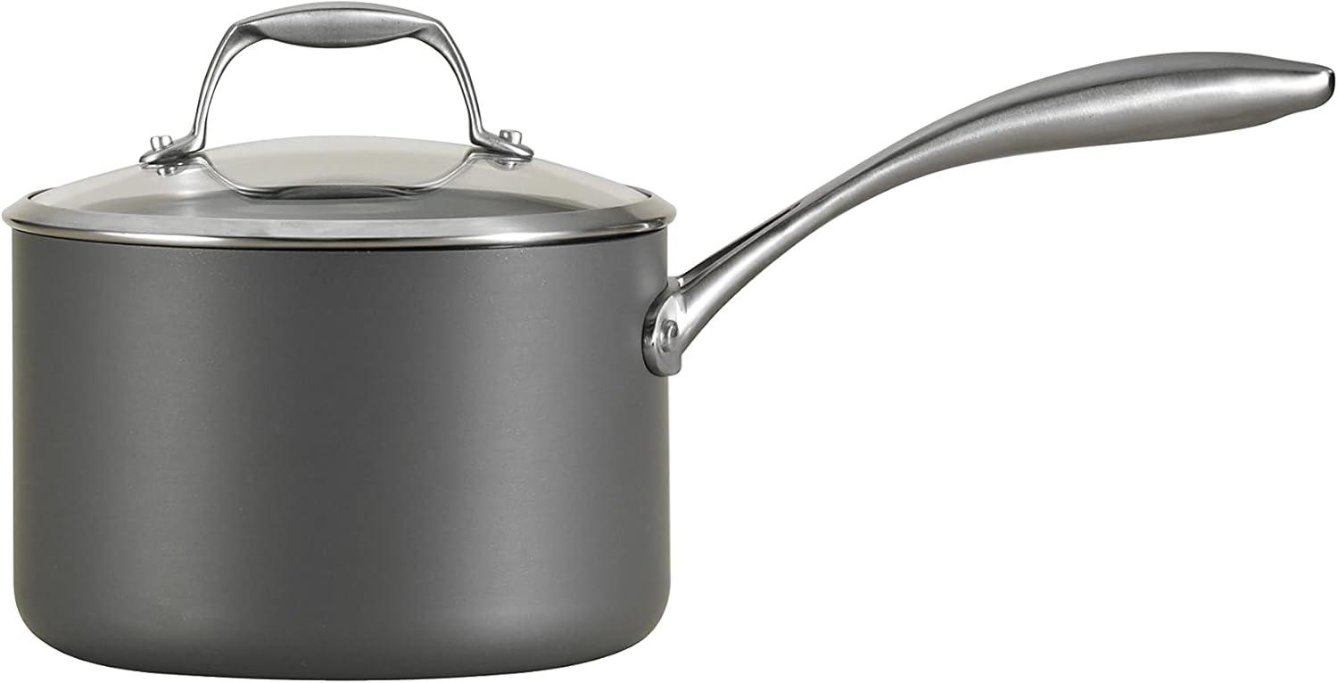 image:imageTramontina OnyxPro Hard Anodized Non Stick 8Piece Cookware Set with Glass Lids Pots and Pans Kitchen Set Oven SafeSauce Pan