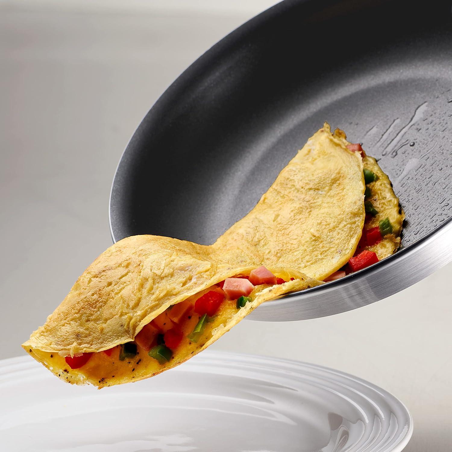 image:imageTramontina Professional Fusion 8Inch Non Stick Small Frying Pan HeavyGauge Aluminum Skillet with Reinforced Nonstick Coating Dishwasher and Oven SafeFry Pan