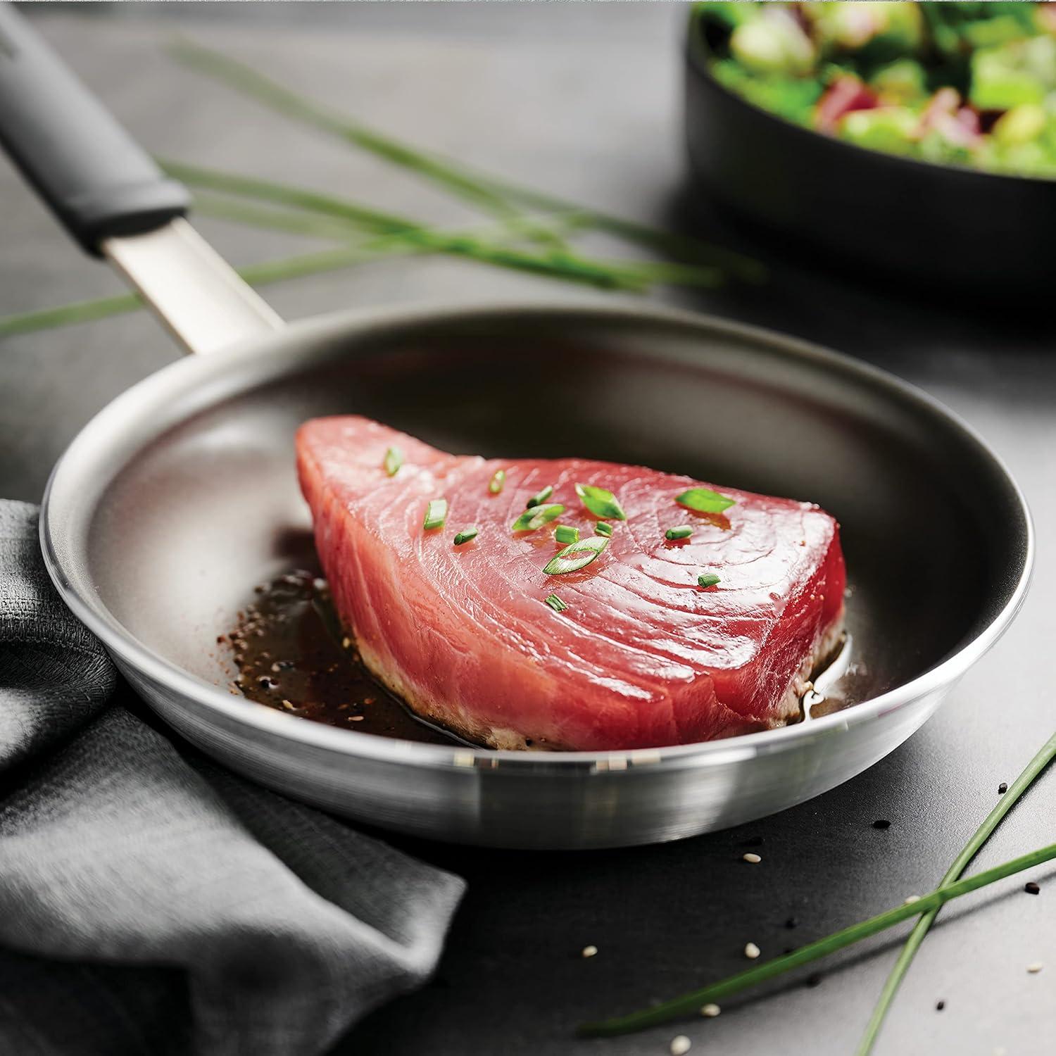 image:imageTramontina Professional Fusion 8Inch Non Stick Small Frying Pan HeavyGauge Aluminum Skillet with Reinforced Nonstick Coating Dishwasher and Oven SafeFry Pan