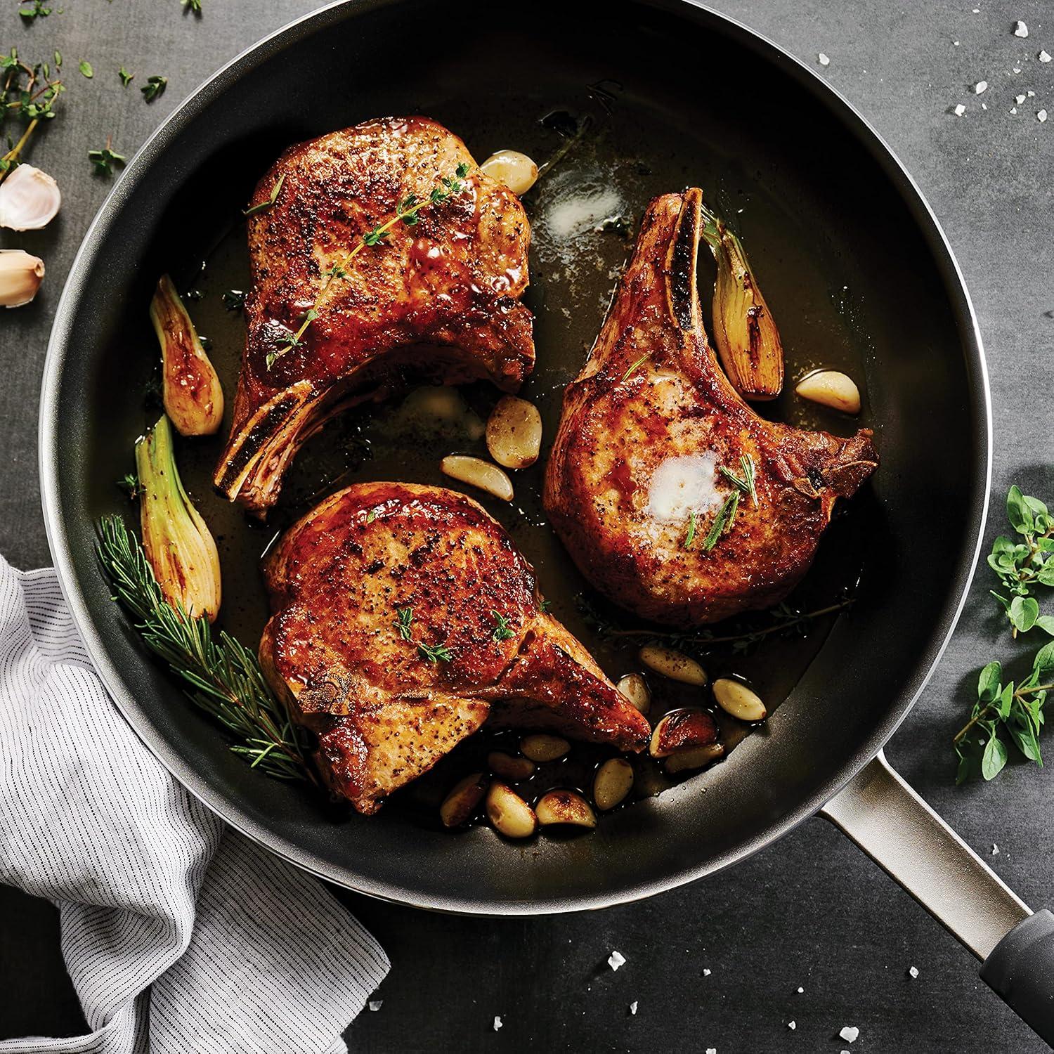 image:imageTramontina Professional Fusion 8Inch Non Stick Small Frying Pan HeavyGauge Aluminum Skillet with Reinforced Nonstick Coating Dishwasher and Oven SafeFry Pan