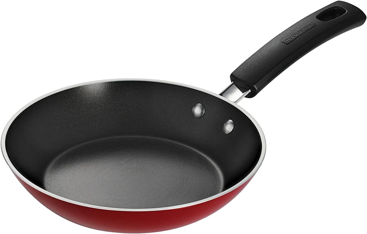 image:imageTramontina Sicilia 8Piece Non Stick Cookware Set with Glass Lids Aluminum Nonstick Pots and Pans Kitchen Set RaspberryRaspberry