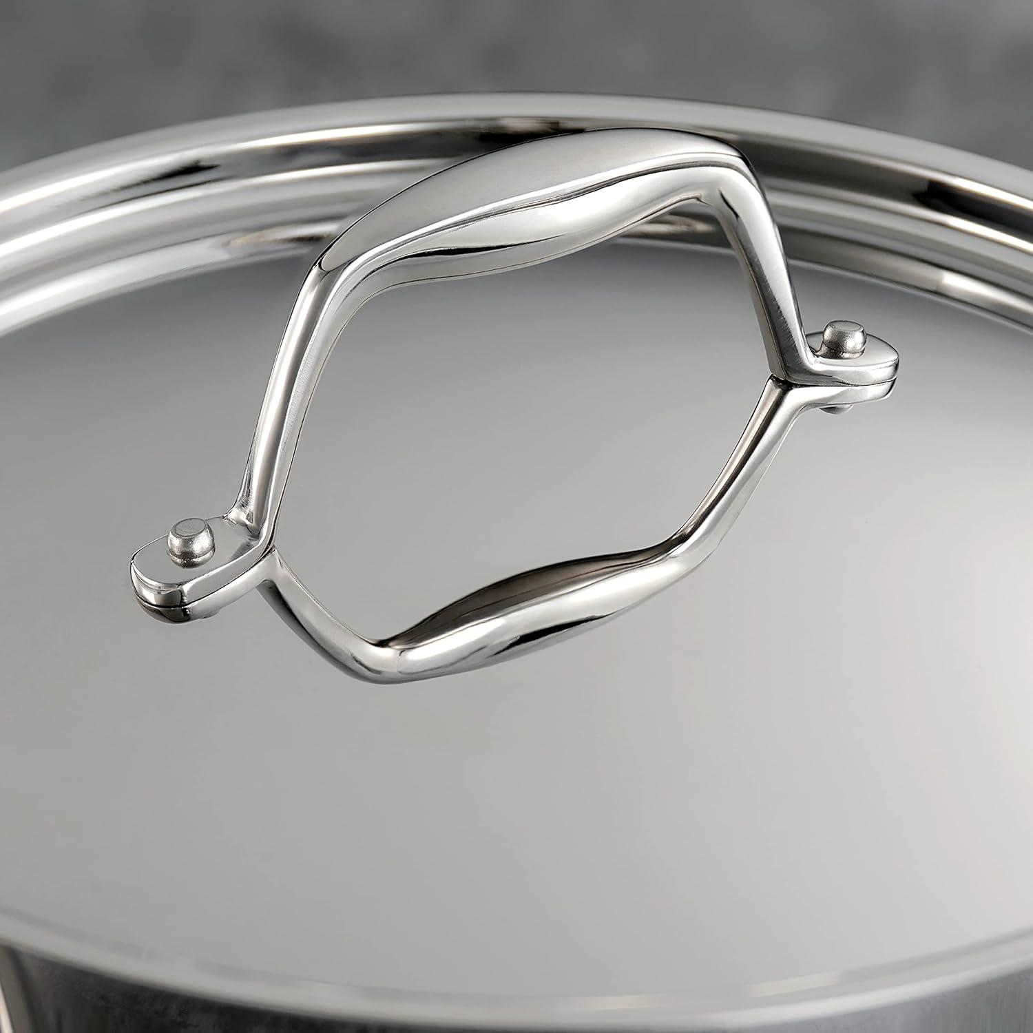 image:imageTramontina Signature TriPly Clad Stainless Steel 11Piece Cookware Set with Lids Pots and Pans Kitchen Set InductionReady DishwasherSafe NSFCertified10Piece