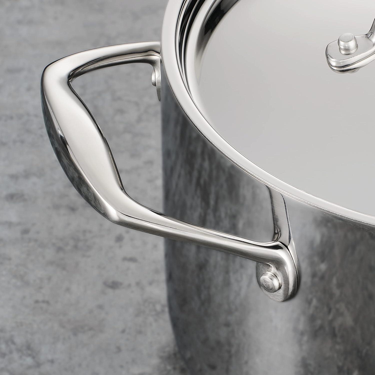image:imageTramontina Signature TriPly Clad Stainless Steel 3Quart Saute Pan with Lid InductionReady Cooking Pan DishwasherSafe NSFCertified Made in BrazilBRAISER
