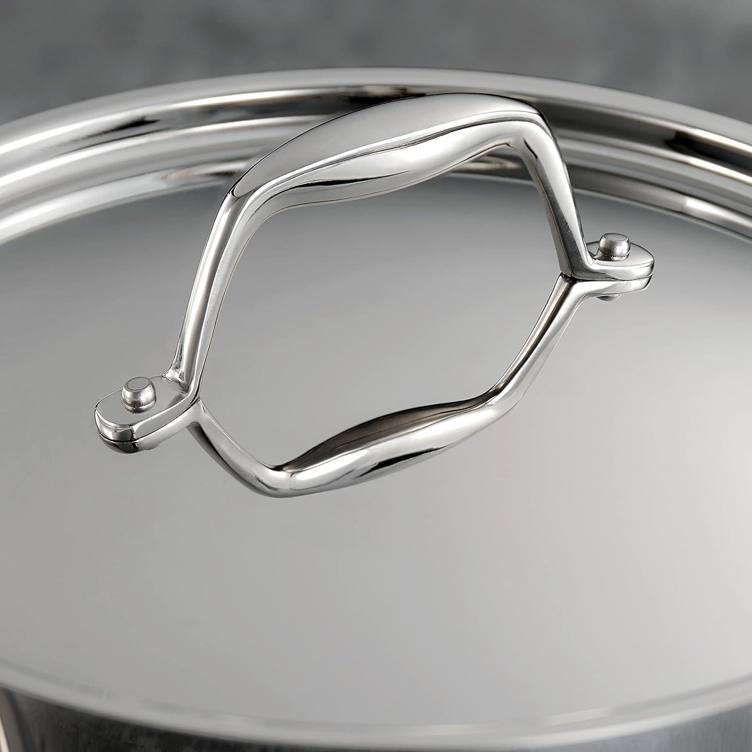 image:imageTramontina Signature TriPly Clad Stainless Steel 3Quart Saute Pan with Lid InductionReady Cooking Pan DishwasherSafe NSFCertified Made in BrazilBRAISER