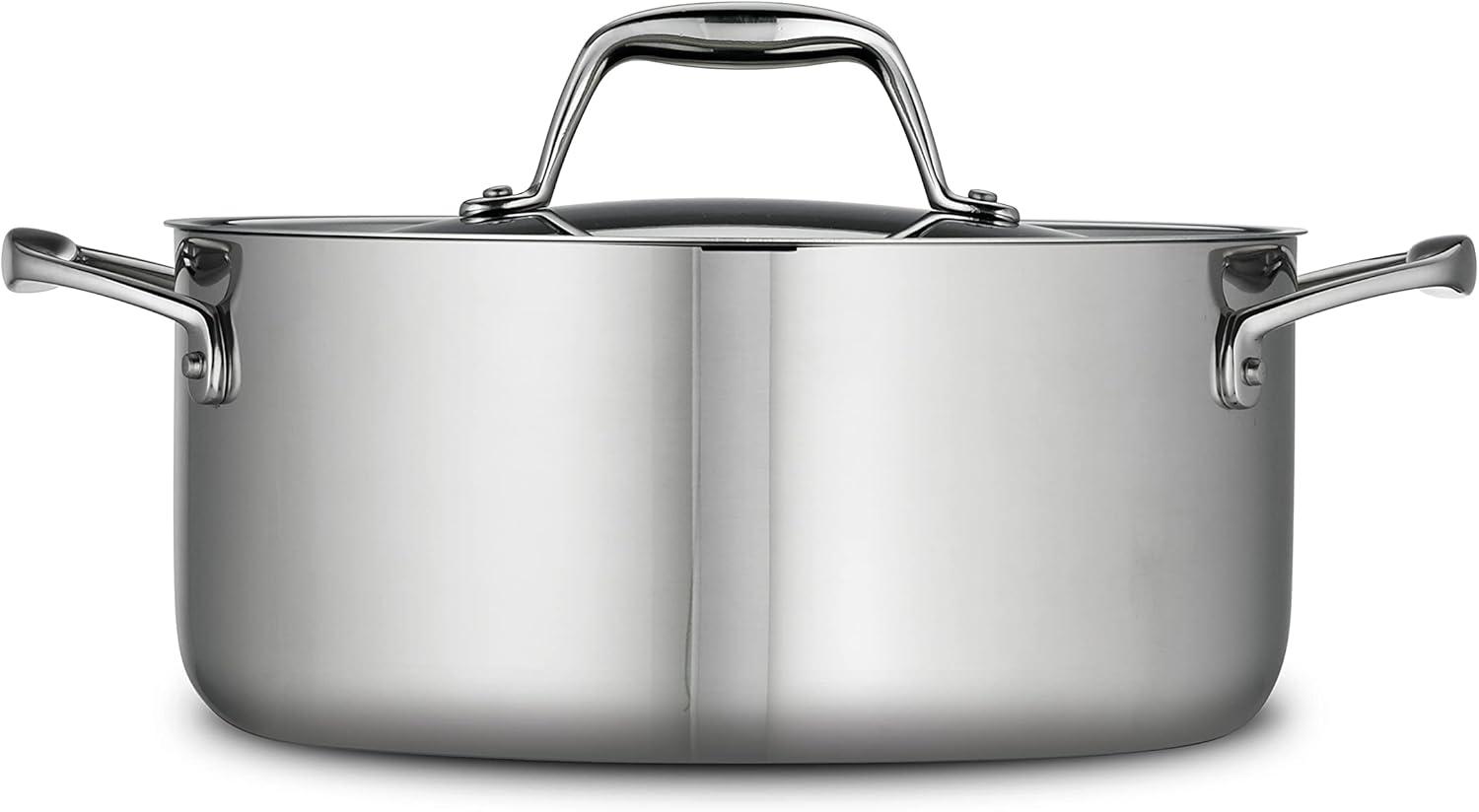 image:imageTramontina Signature TriPly Clad Stainless Steel 3Quart Saute Pan with Lid InductionReady Cooking Pan DishwasherSafe NSFCertified Made in BrazilDUTCH OVEN