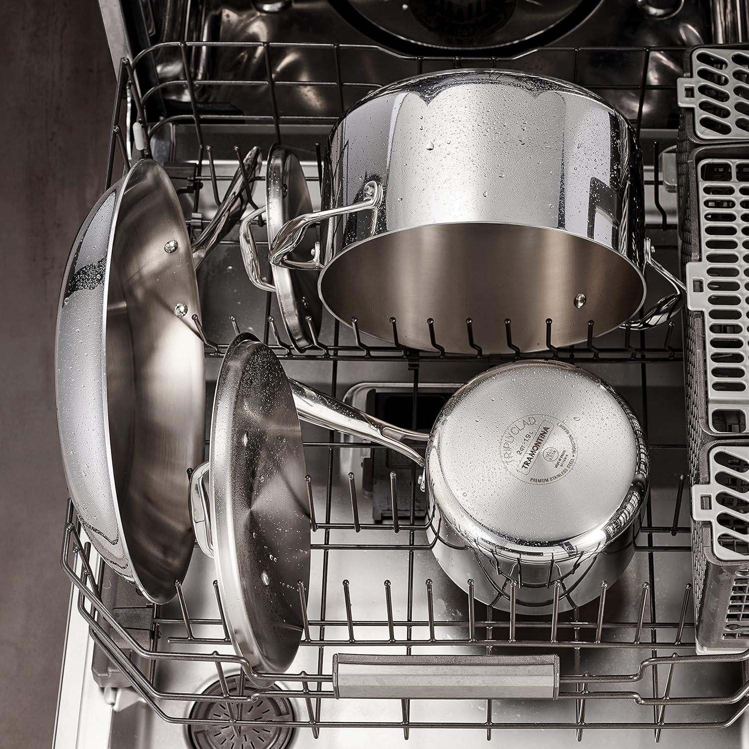 image:imageTramontina Signature TriPly Clad Stainless Steel 3Quart Saute Pan with Lid InductionReady Cooking Pan DishwasherSafe NSFCertified Made in BrazilDUTCH OVEN