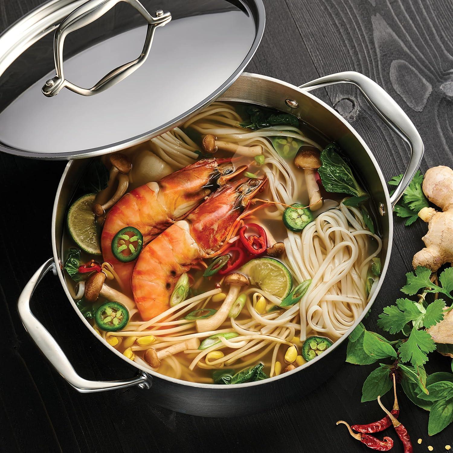 image:imageTramontina Signature TriPly Clad Stainless Steel 3Quart Saute Pan with Lid InductionReady Cooking Pan DishwasherSafe NSFCertified Made in BrazilDUTCH OVEN