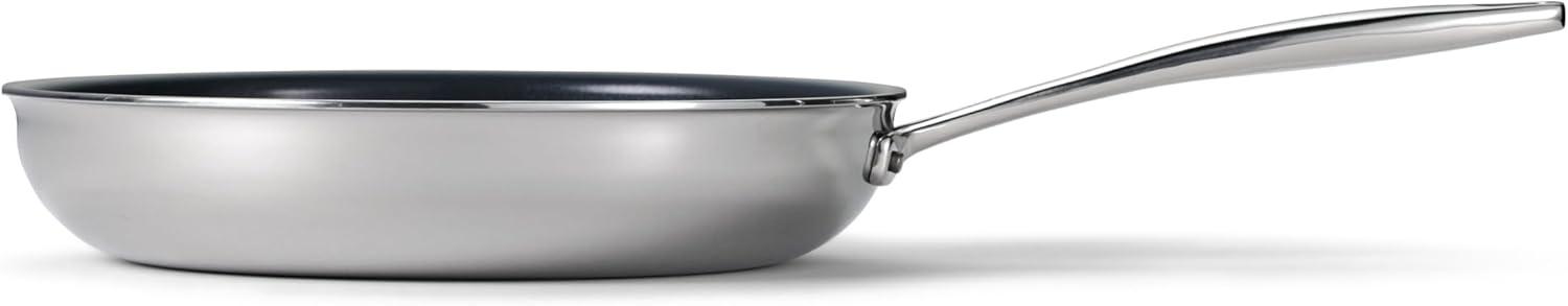 image:imageTramontina Signature TriPly Clad Stainless Steel 3Quart Saute Pan with Lid InductionReady Cooking Pan DishwasherSafe NSFCertified Made in BrazilFRY PAN Ceramic