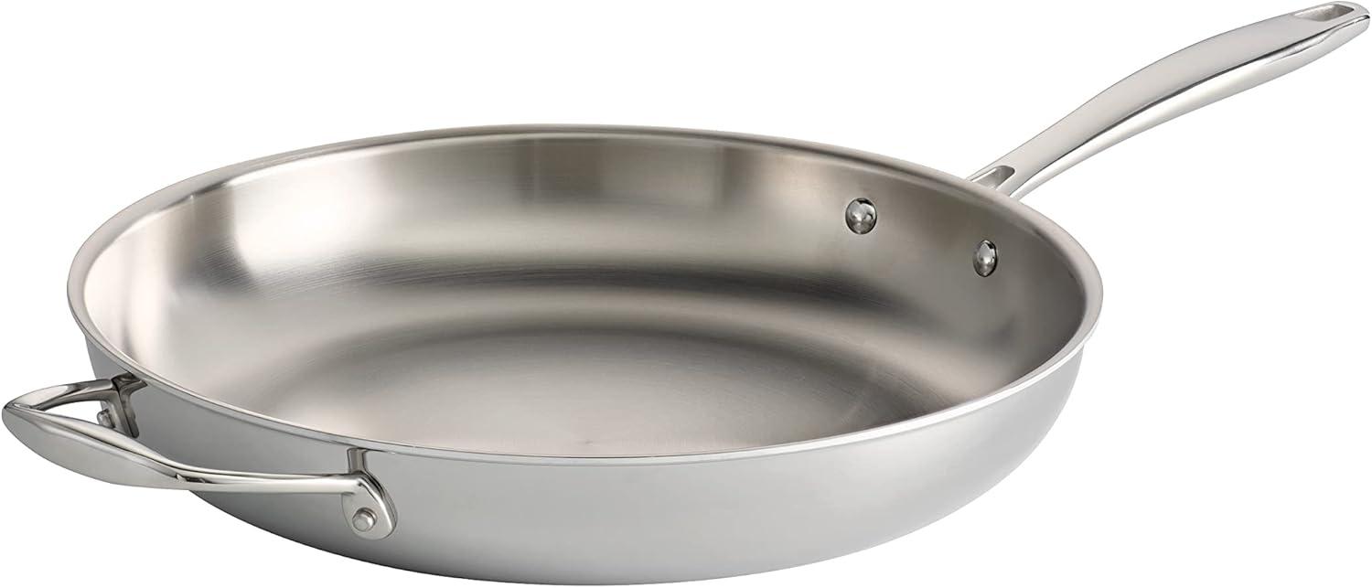 image:imageTramontina Signature TriPly Clad Stainless Steel 3Quart Saute Pan with Lid InductionReady Cooking Pan DishwasherSafe NSFCertified Made in BrazilFRY PAN