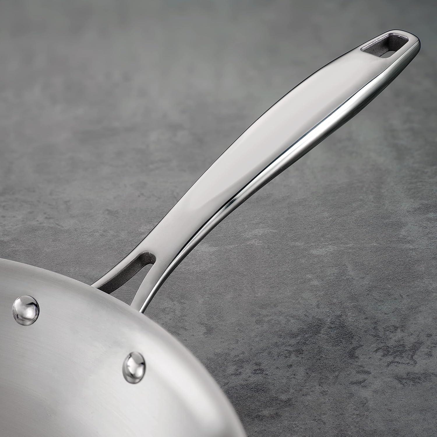 image:imageTramontina Signature TriPly Clad Stainless Steel 3Quart Saute Pan with Lid InductionReady Cooking Pan DishwasherSafe NSFCertified Made in BrazilFRY PAN