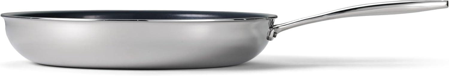 image:imageTramontina Signature TriPly Clad Stainless Steel 3Quart Saute Pan with Lid InductionReady Cooking Pan DishwasherSafe NSFCertified Made in BrazilFRY PAN Ceramic