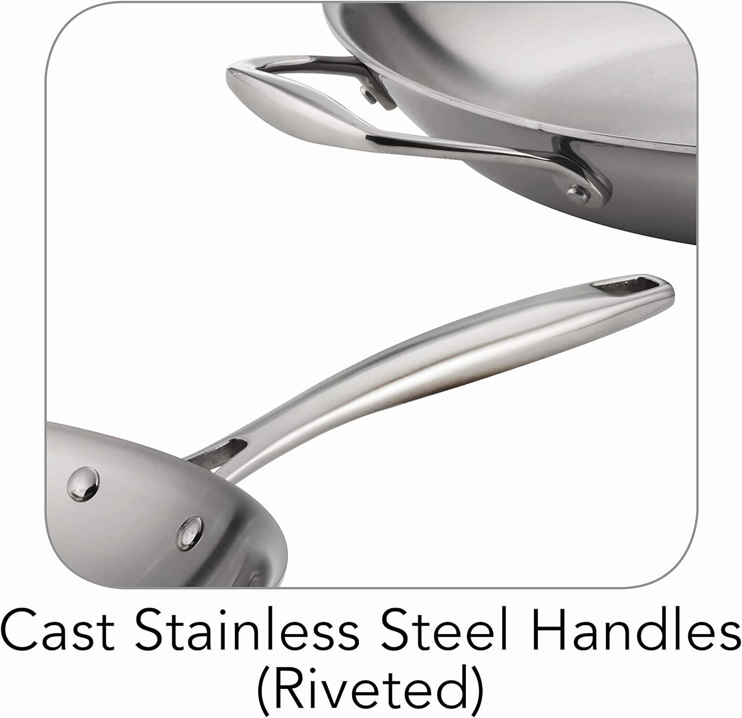 image:imageTramontina Signature TriPly Clad Stainless Steel 3Quart Saute Pan with Lid InductionReady Cooking Pan DishwasherSafe NSFCertified Made in BrazilFRY PAN