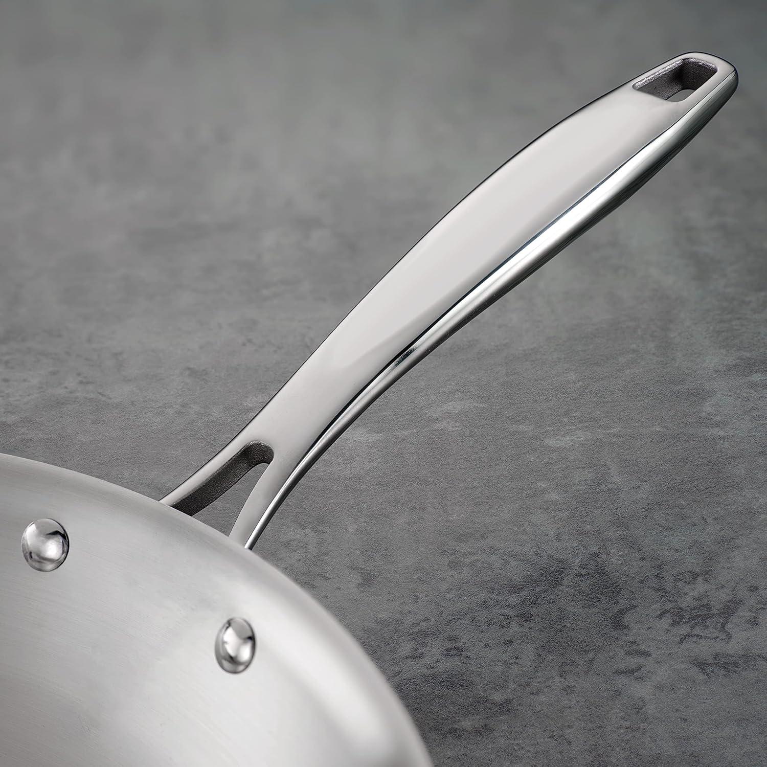 image:imageTramontina Signature TriPly Clad Stainless Steel 3Quart Saute Pan with Lid InductionReady Cooking Pan DishwasherSafe NSFCertified Made in BrazilFRY PAN