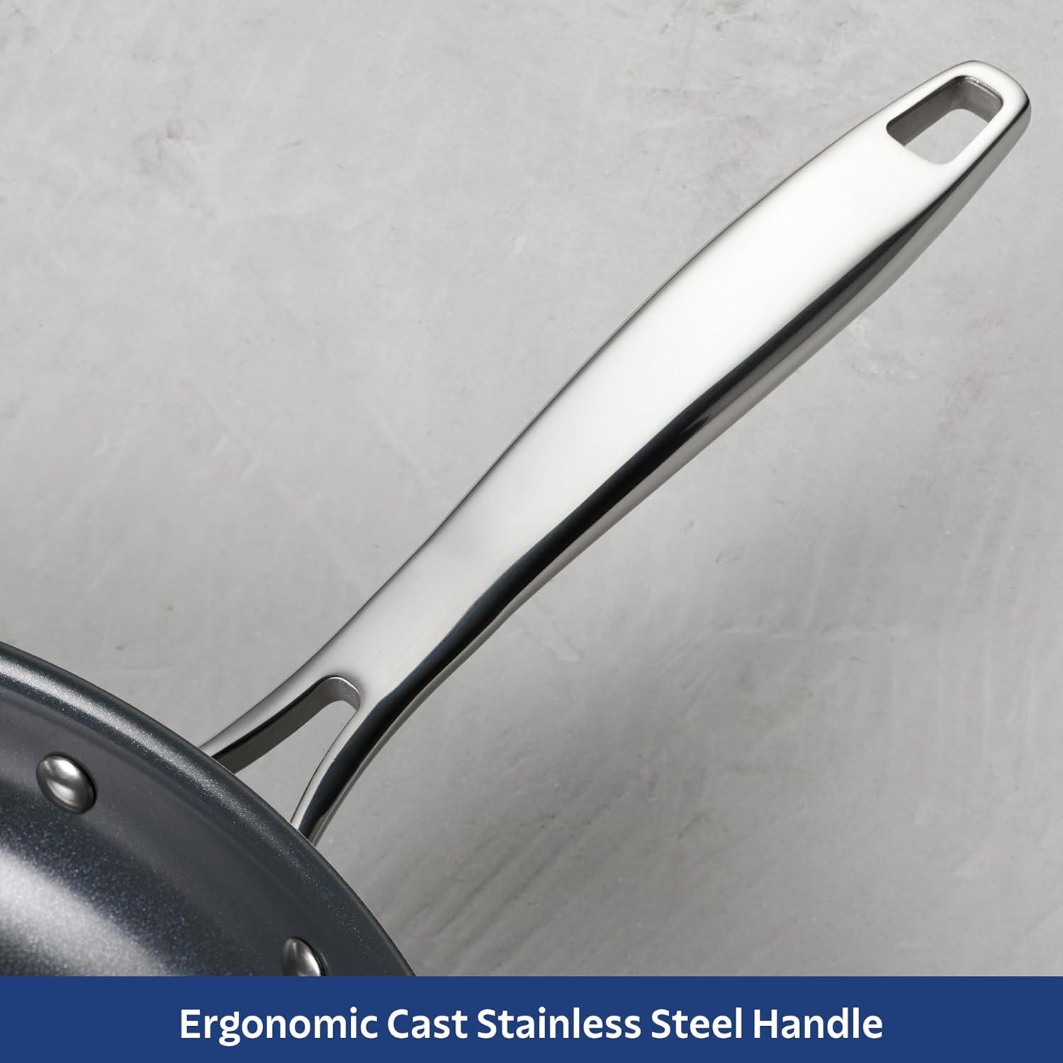 image:imageTramontina Signature TriPly Clad Stainless Steel 3Quart Saute Pan with Lid InductionReady Cooking Pan DishwasherSafe NSFCertified Made in BrazilFRY PAN Ceramic