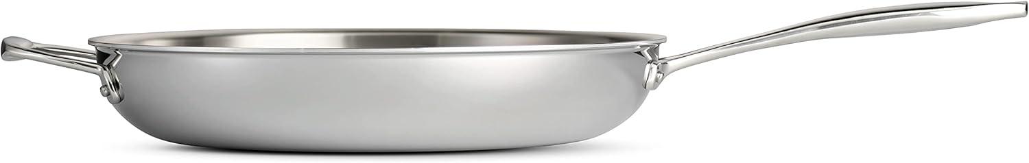 image:imageTramontina Signature TriPly Clad Stainless Steel 3Quart Saute Pan with Lid InductionReady Cooking Pan DishwasherSafe NSFCertified Made in BrazilFRY PAN