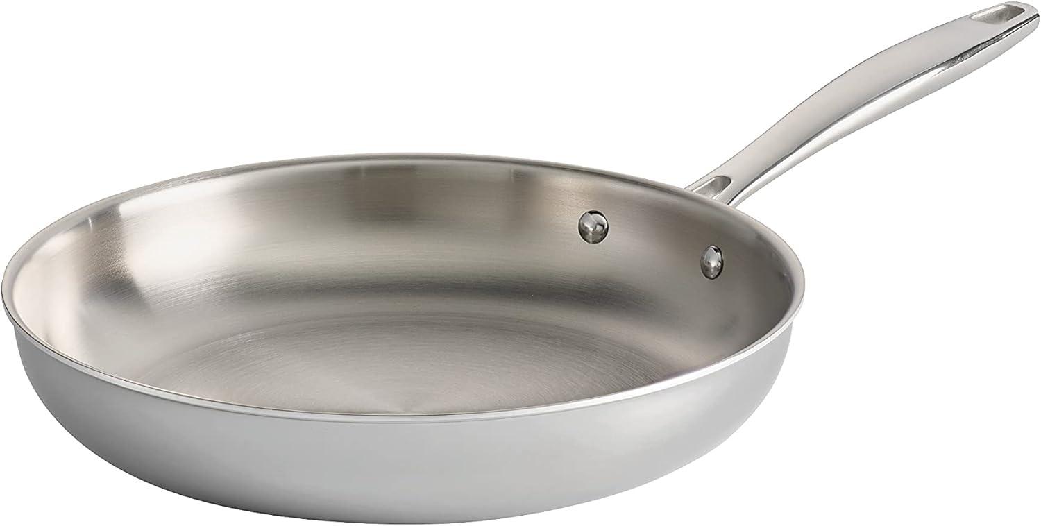 image:imageTramontina Signature TriPly Clad Stainless Steel 3Quart Saute Pan with Lid InductionReady Cooking Pan DishwasherSafe NSFCertified Made in BrazilFRY PAN