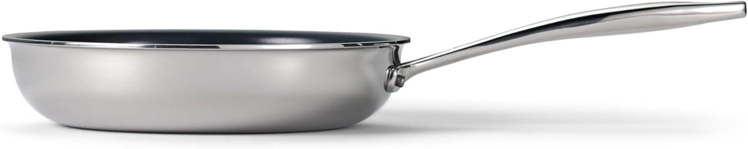image:imageTramontina Signature TriPly Clad Stainless Steel 3Quart Saute Pan with Lid InductionReady Cooking Pan DishwasherSafe NSFCertified Made in BrazilFRY PAN Ceramic