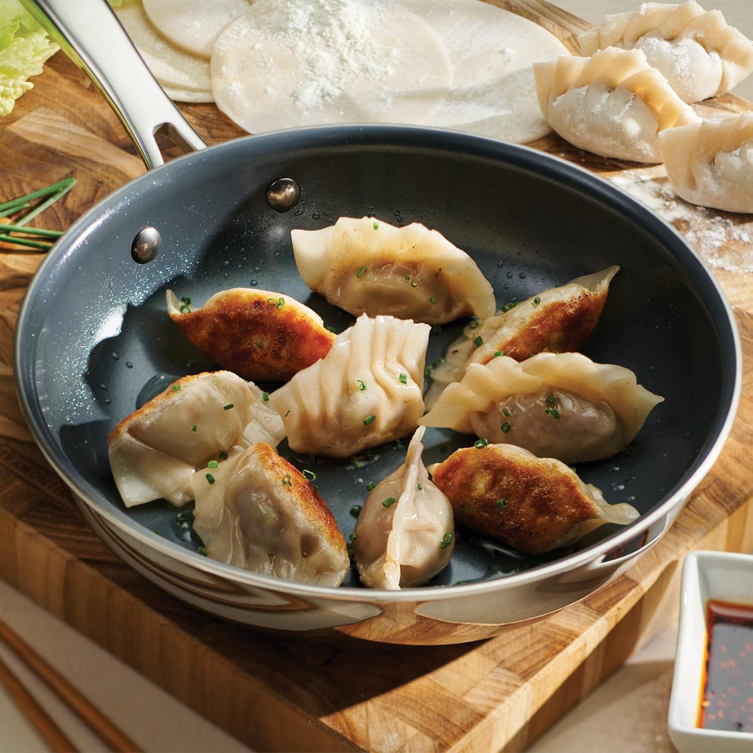 image:imageTramontina Signature TriPly Clad Stainless Steel 3Quart Saute Pan with Lid InductionReady Cooking Pan DishwasherSafe NSFCertified Made in BrazilFRY PAN Ceramic